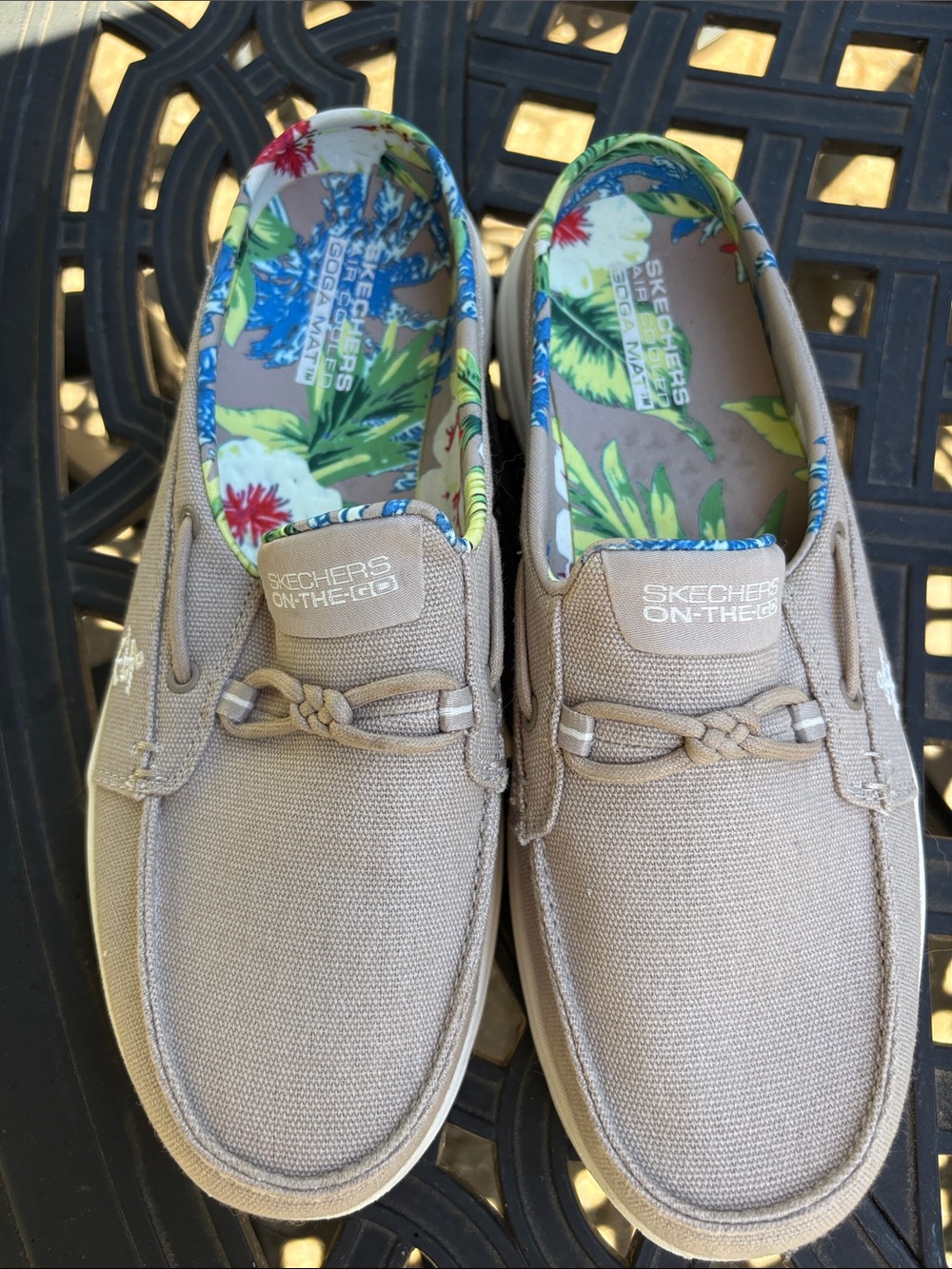 Skechers On-The-Go women’s  Tan Canvas Slip-On Shoes